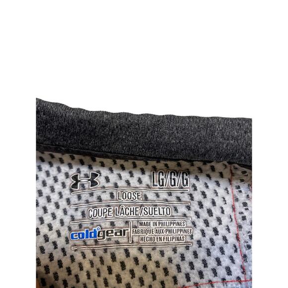 Under Armour Training Shirt Mens Large Gray Loose Coldgear Pullover Baseball - Picture 4 of 9